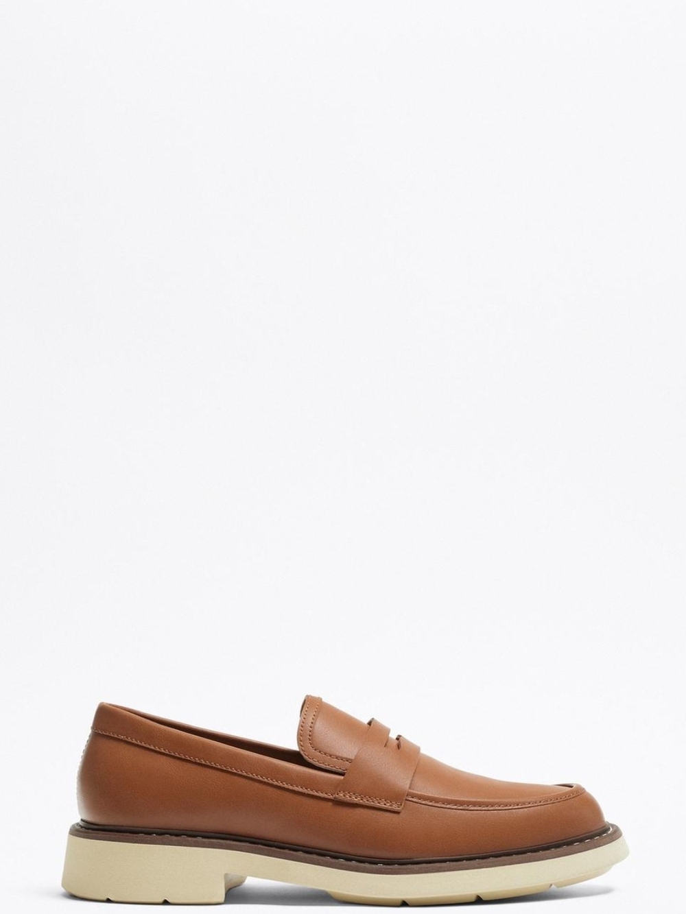 Zara Leather Penny Loafers